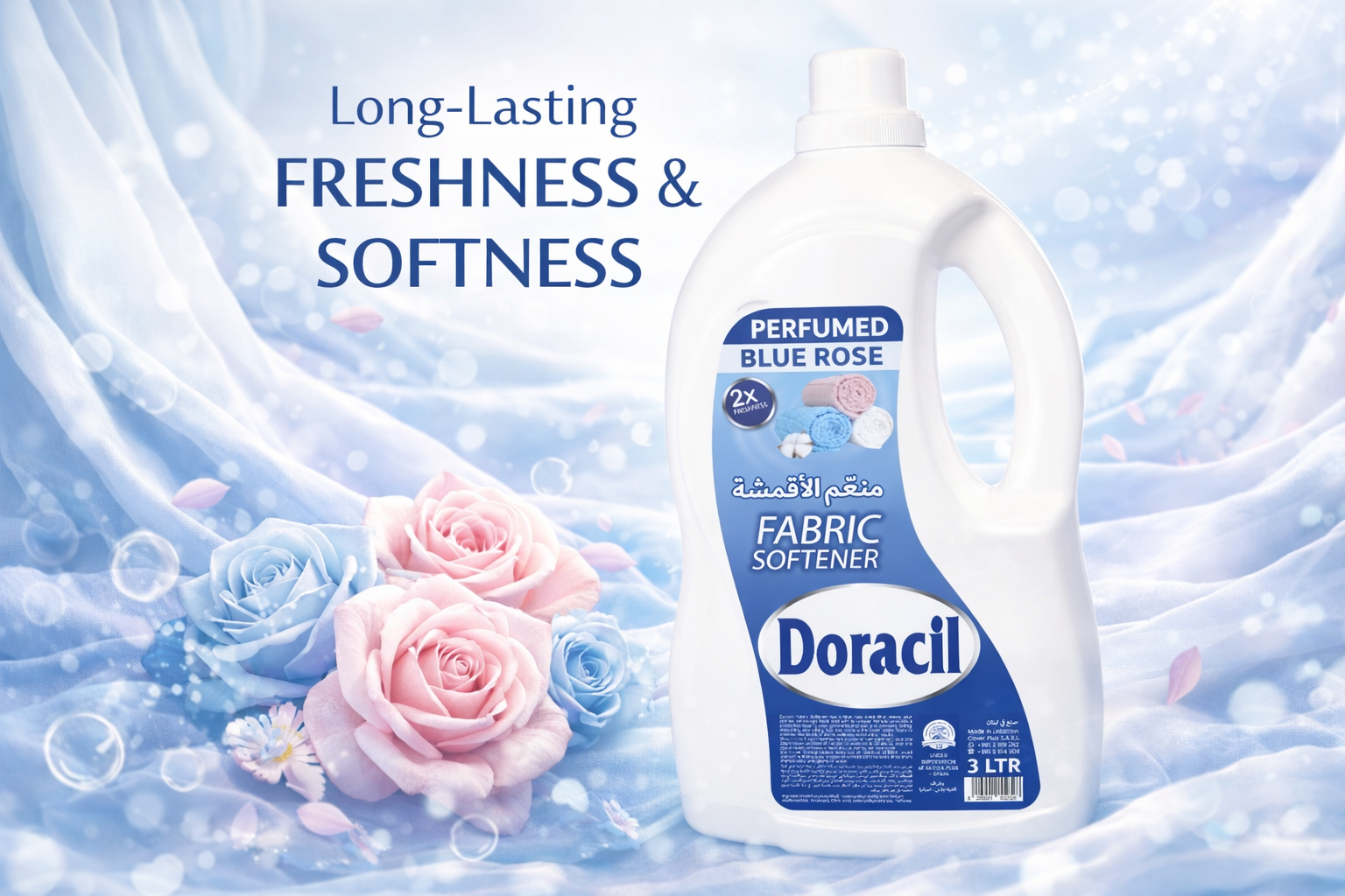 Doracil Fabric Softener – Perfumed Blue Rose (3L)